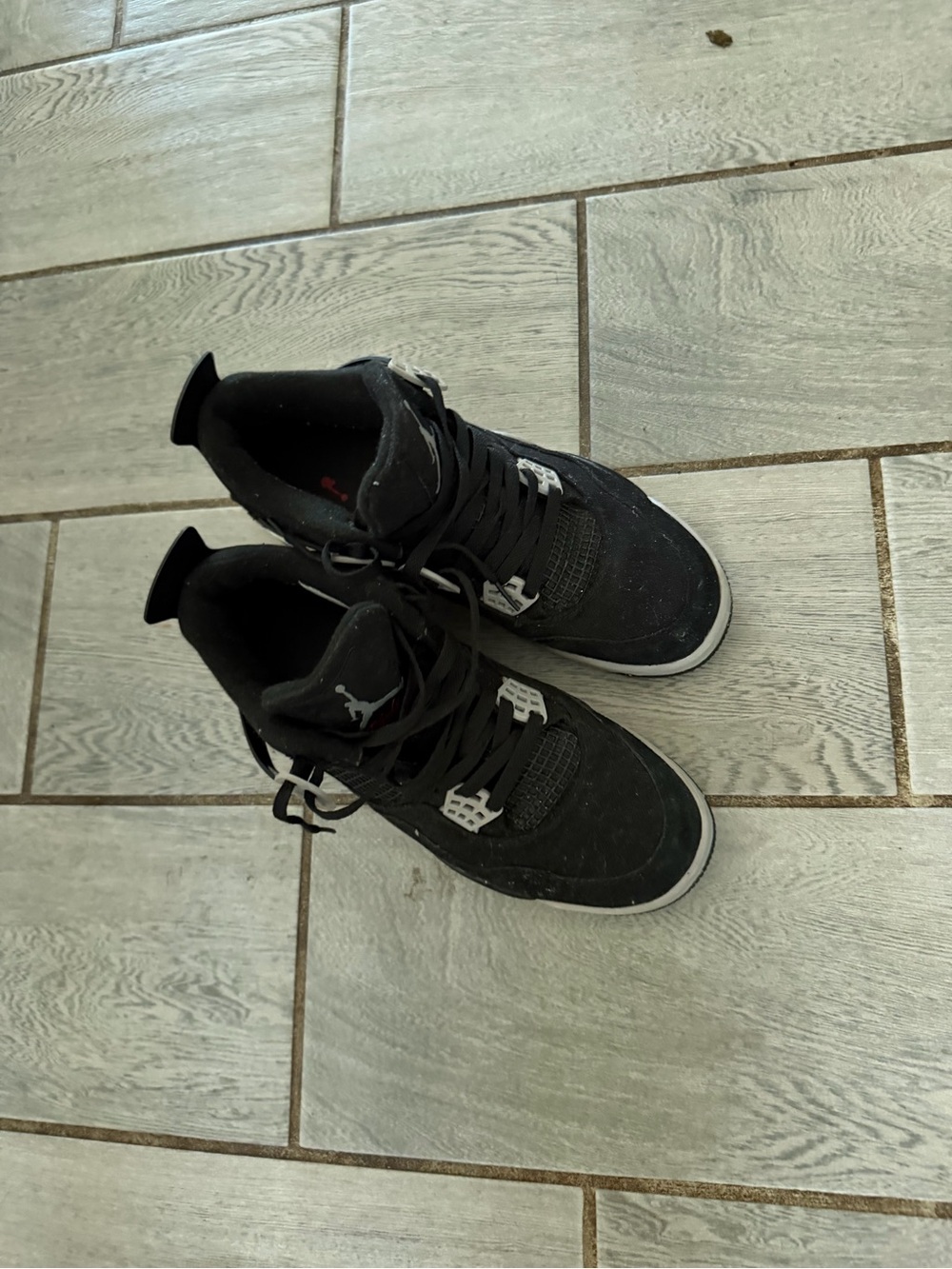 Jordan Black and White High-Top Sneakers